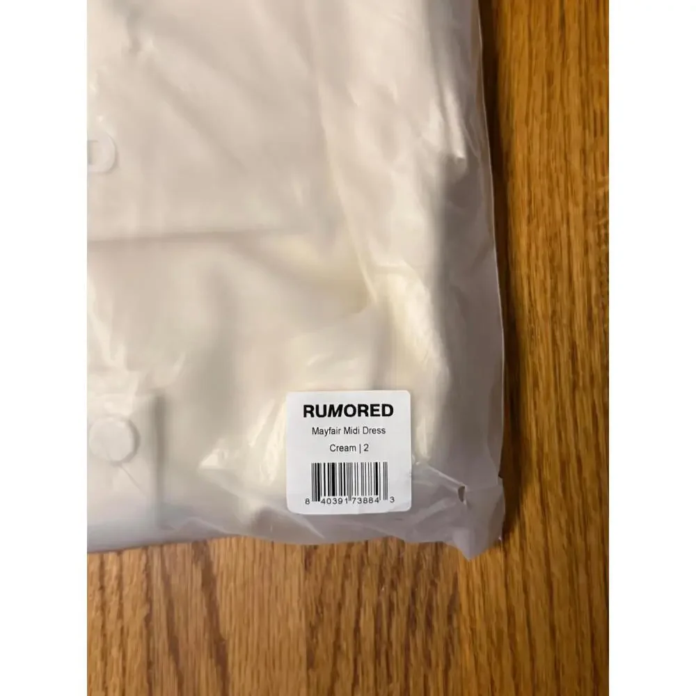 NWT! Rumored Women's Mayfair Midi Dress in Cream Size 2 - Picture 3 of 5